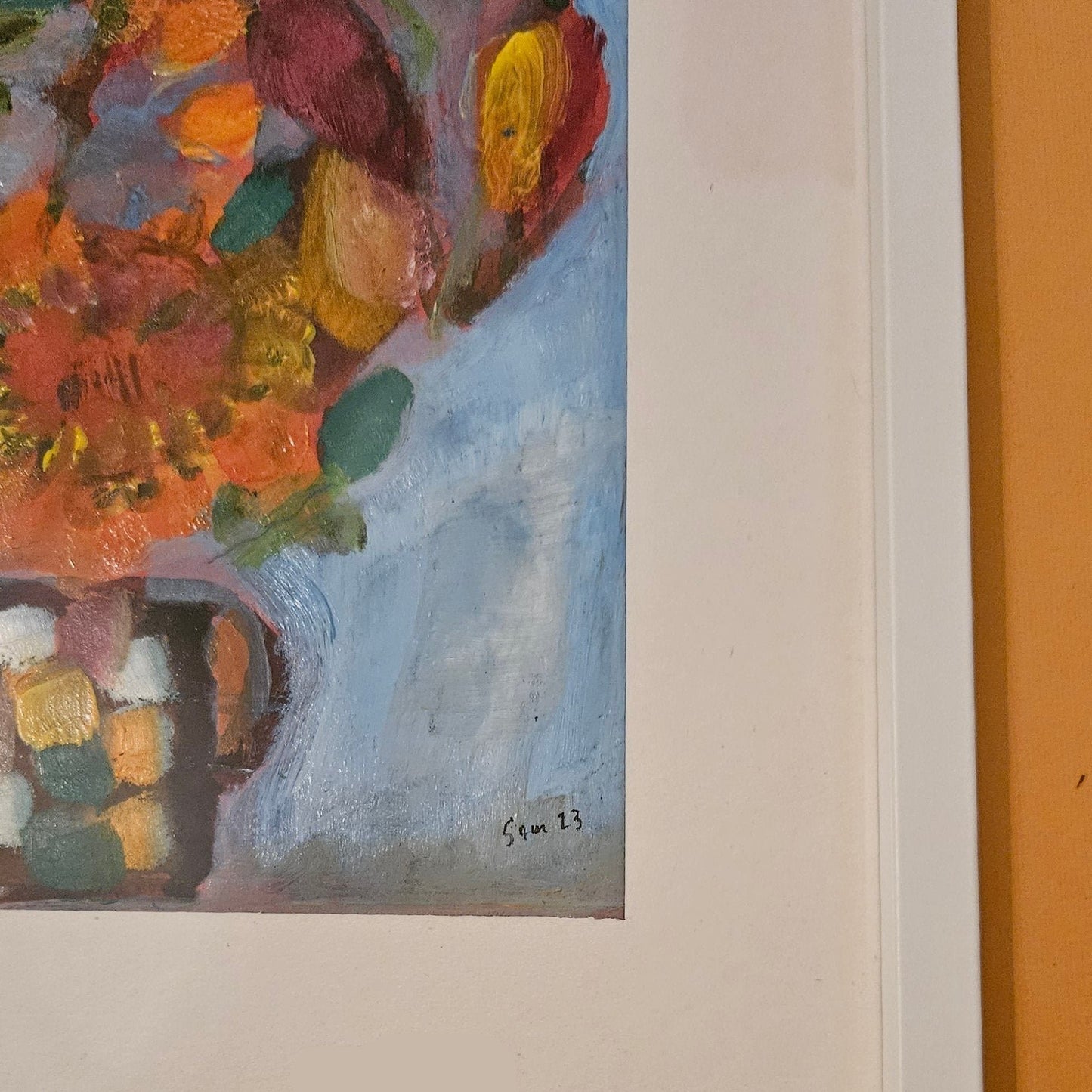 C10 Vaso marrone (con margherite e girasoli)