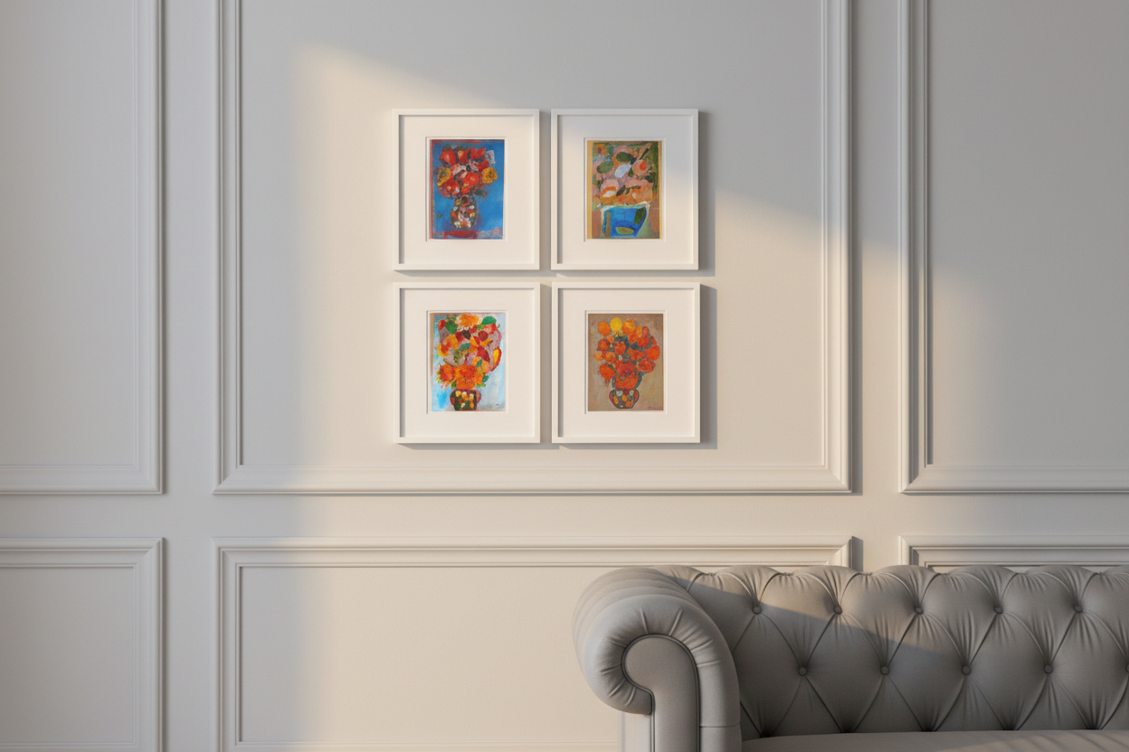 040 C10 Vaso marrone - lifestyle gallery wall Chesterfield