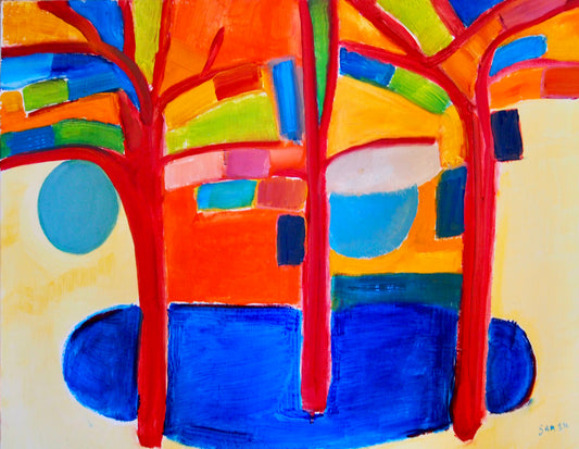 Red trees 12 (on canvas)