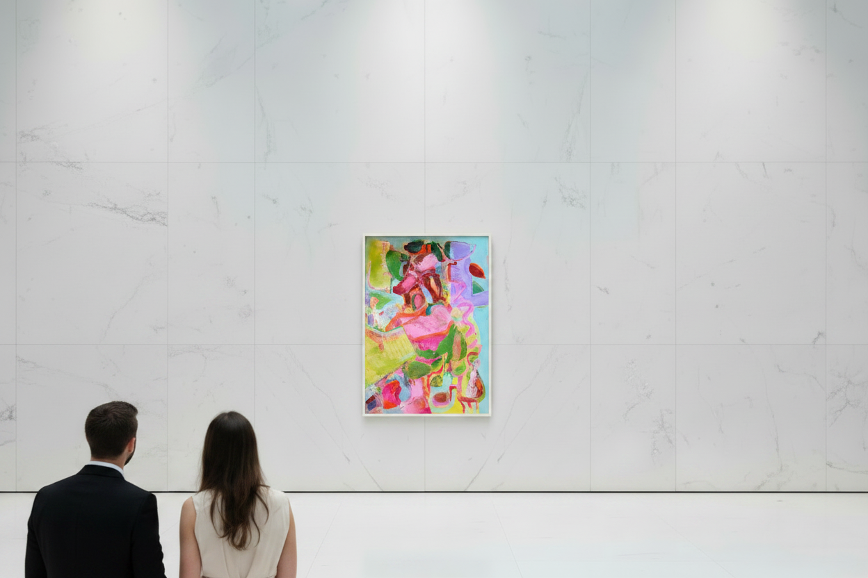 003 Astratto 2 Pink - Lifestyle Museo