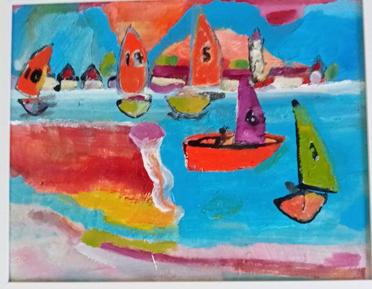 03 Paesaggio con regata velica